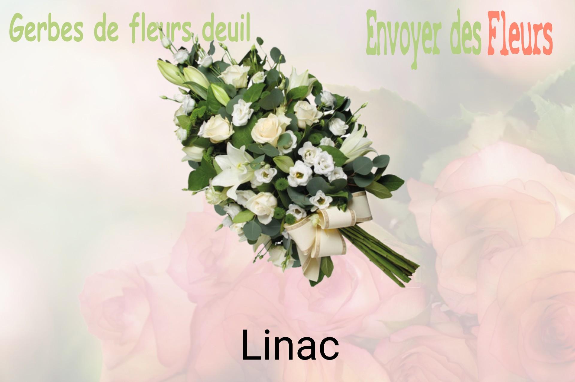Gerbe de fleurs de deuil livrée à Linac